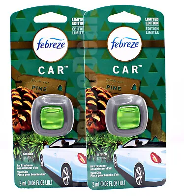 2 Count Febreze Car Vent Air Freshener - FRESH-CUT PINE - BUY MORE & SAVE! • $13.99