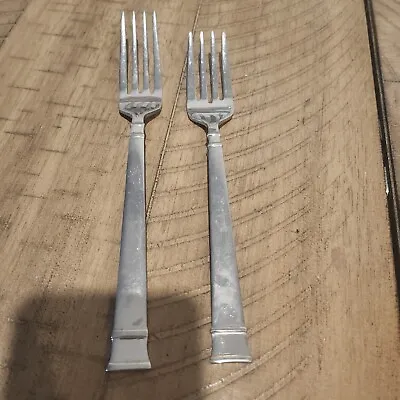 Set Of 2 Forks HERITAGE MINT BENTLEY PATTERN STAINLESS Large Small Dinner Salad • $13.50