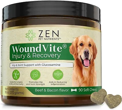 WoundVite Glucosamine Chondroitin MSM For Dogs Hip And Joint Support Soft Chews • $22.99