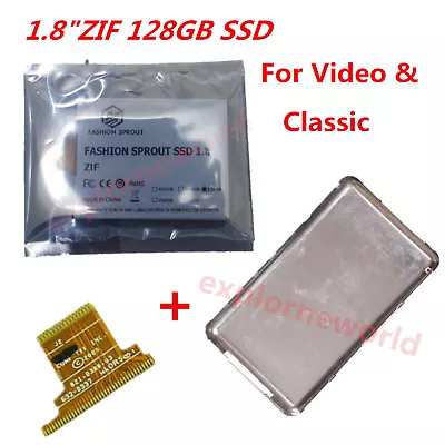 128GB 1.8“ Zif SSD + Case Replace For IPod Classic & Video MK1231GAL MK1634GAL • $99.99