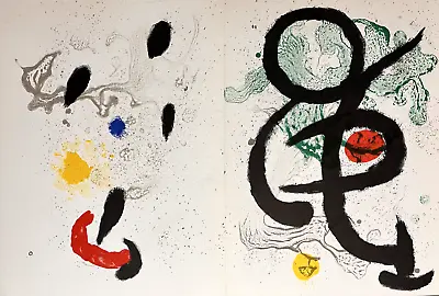 Joan Miro Original Stone Lithograph   Barbaric Dance   Maeght • $249