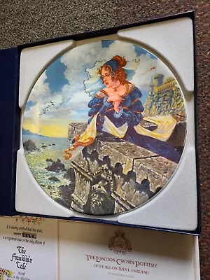 The Longton Crown Pottery Collectors Plate 'The Franklin's Tale' By G.A Hoover. • £20