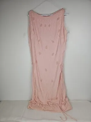 Vintage 50s Frank Starr Pink Lace Sequin Dress • $66.49