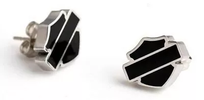 Harley Davidson Biker Stud Earrings Stainless Steel • $24.99