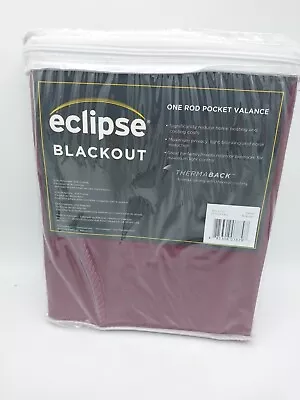 Eclipse Blackout Valnce Curtain  42in W X 21in L  Canova Burgundy • $9.95
