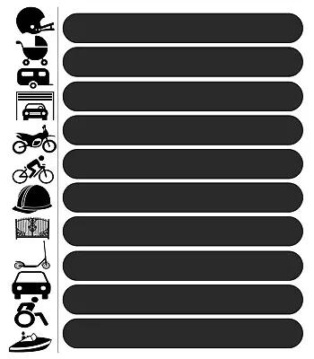 10pcs Kit Warning Set Reflective Tape Stickers Moto Rim Helmet Bicycle Car Black • $10.99