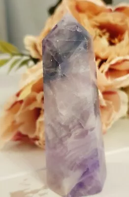 £9 • Buy *SALE* Rainbow Fluorite Tower Purple Green Crystal Point 