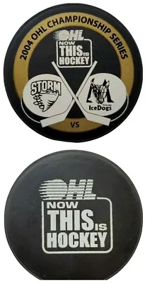 2004 Ohl Guelph Storm Vs Mississauga Icedogs Official Game Puck - Canada Rare • $29.99