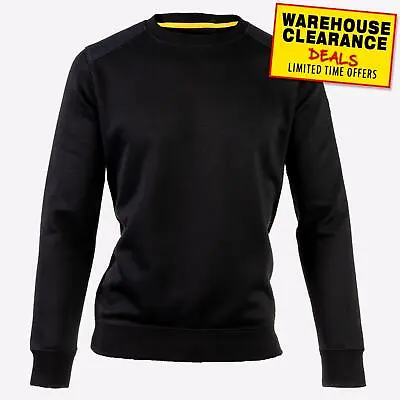 Caterpillar Essentials Mens Casual Workwear Jumper Crewneck Sweatshirt Black • $127.69