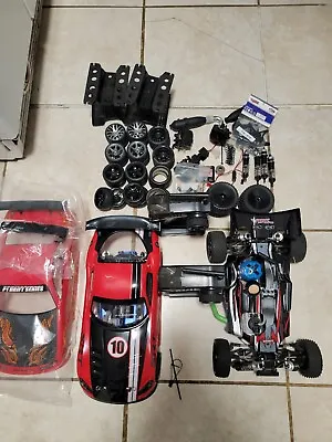 $200 • Buy Lot Of 2 Nitro Rc Cars 1/10 Vrx (rh1004)(rh1006) Force .18 Engine And Extras.