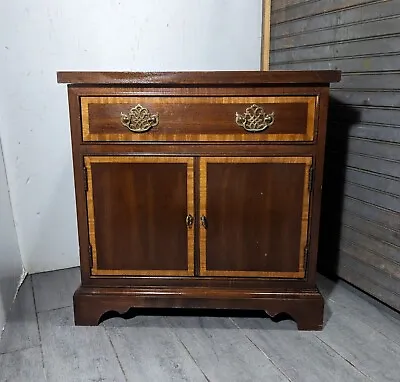 Vintage Fancher For Marriott Banded Mahogany Chippendale Nightstand End Table • $360