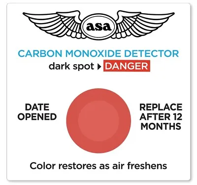 ASA Carbon Monoxide Detector - Aircraft CO Detector - Pilot Portable - ASA-CO-D • $9.99