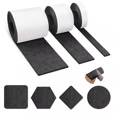 3 Rolls Felt Tape With Adhesive Backing Adhesive Felt Pads For Furniture • £9.05