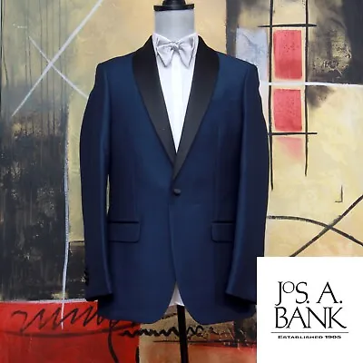 40R Jos A Bank Slim Fit Diamond Pattern Formal Dinner Jacket Blazer D010065 • $149.95