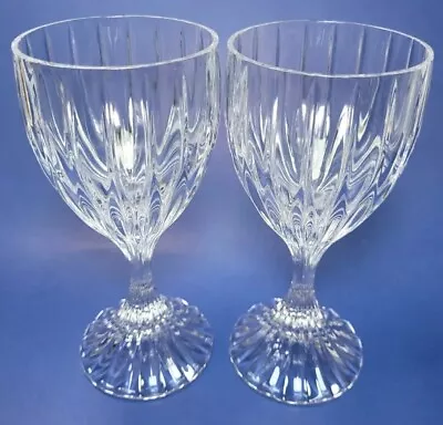 Mikasa Park Lane Crystal Wine Glasses 6 3/8  Set (2) Wine Glasses Retired  • $24.90