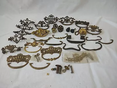 Lot Random Vintage Metal Drawer Pulls Replacement Pieces Handles • $49.90