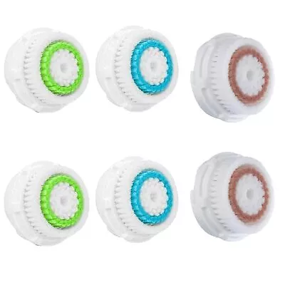 6 Pack Clarisonic Replacement Cleansing Deep Pore Brush Head For Mia 123 • $20.22