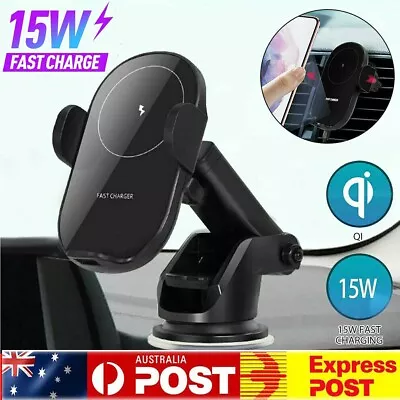 Automatic Clamping Wireless Car Charger Vent Mount Phone Charge Holder AU • $26.90