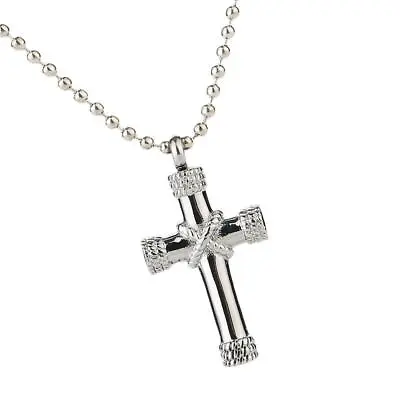 £9.35 • Buy 1pc Cross Stainless Cremation Urn Pendant Necklace Ashes Keepsake Ashes Stash,