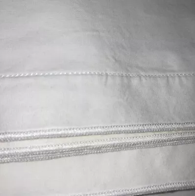 RH Restoration Hardware Italian Tipped Satin Stitch  Full  Flat Sheet • $75