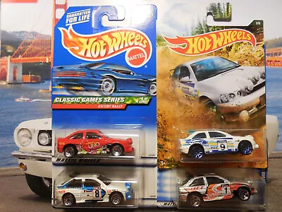 Hot Wheels Ford Escort RALLY LOT 4 CLASSIC GAMES UNO RALLY CAR SERIES FREE SHIP • $23.45