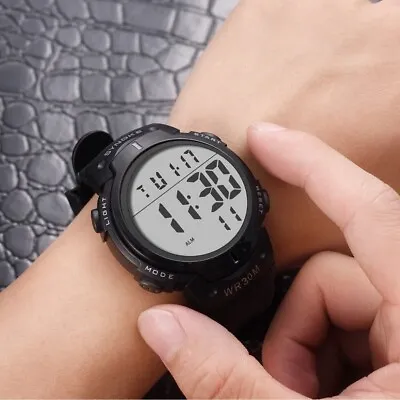 Men Waterproof Digital Sports Watch Military Tactical LED Backlight Wristwatch • $9.99