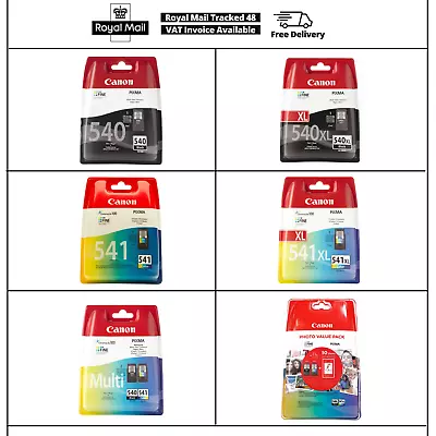 Genuine Canon PG-540XL/ PG540 CL-541XL/ CL541 Ink Cartridges For Canon PIXMA Lot • £27.16