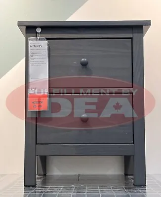 Brand New IKEA HEMNES 2-drawer Chest Dark Gray Stained 21 1/4x26   (54x66 Cm) • $156.76