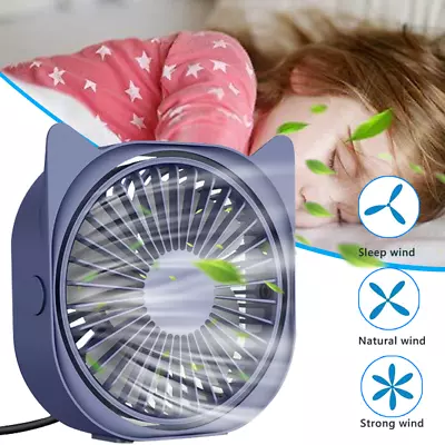 360° Portable Travel Fan USB Fan Mini Desk Fan Portable Table Fan Powerful Fan • $13.90