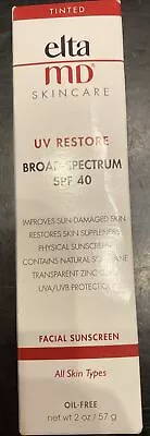 EltaMD UV Restore Tinted Broad-Spectrum SPF 40 Facial Sunscreen 2 Oz EXP 4/2025 • $22