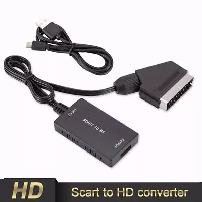 SCART To HDMI Converter Video Adapter SCART To HDMI Cable SCART To HDMI Adapter • £9.40