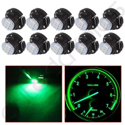 10x T5/t4.7 Neo Wedge 3smd Led Dash Hvac Cliamte Control Base Light Green Lamps • $8.70