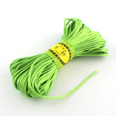 £3.29 • Buy 20m Lime Green Rattail Satin Cord 2mm - Kumihimo Macrame Chinese Knot - P00909
