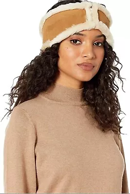 NWT Womens UGG Water Resistant Sheepskin Reversible Headband - Chestnut  L/XL • $74.99