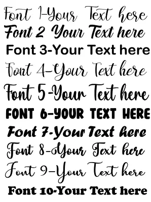 £3.19 • Buy Personalised Text Vinyl Sticker Word, Name Cut Fancy Font Sticker Sentance Hinch