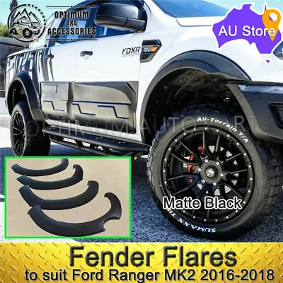 Matte Black OEM Design Fender Flare Wheel Arch To Suit Ford Ranger PX2 2016-2018 • $296.10