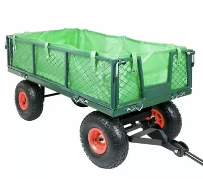 Heavy Duty Garden Trolley Cart Wheelbarrow Trailer Festival Truck Large 350kg • £65.98