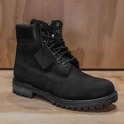 TIMBERLAND PREMIUM 6  WATERPROOF BOOT BLACK NUBUCK TB010073-001 Sizes 5.0Y-14 • $159