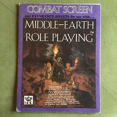 Combat Screen & Reference Sheets Middle Earth Role Playing MERP RPG ICE #8001 • £44