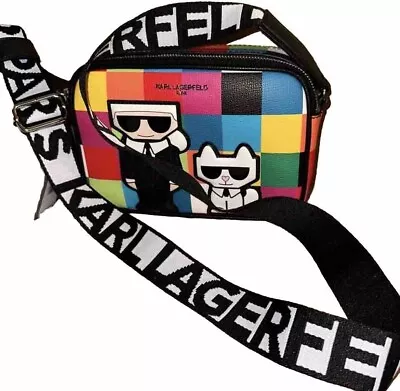 Karl Lagerfeld Paris Maybelle Multicolor Crossbody Camera Bag Handbag New • $89.99