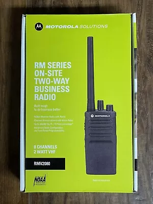 Motorola RMV2080 On-Site 8 Channel VHF Rugged Two-Way Business Radio - Black • $149.99