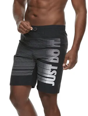 NWT Men's Nike 'Just Do It' 9-Inch Volley Swim Trunks - Black • $16.79