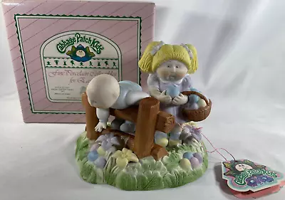 Rare Vintage 1985 Cabbage Patch Kids FINDIN' EASTER TREATS Porcelain Figurine • $18.20