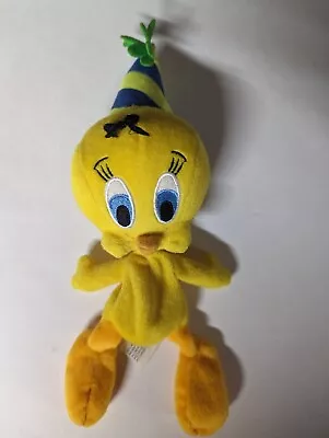 Warner Bros Studio Store Tweety Birthday Hat 1998  Looney Tunes 9” Plush • $9.88