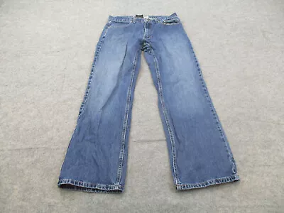 Harley Davidson Jeans Mens 34 Blue Denim Straight Leg Motorcycle Adult 34x34 • $25.47