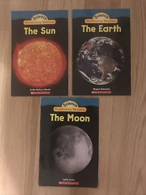 Scholastic Science Vocabulary Readers 3 Books Sun Moon & Earth • $8.50