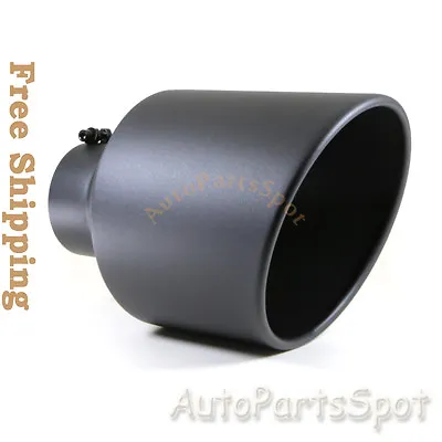 Stainless Steel Rolled Edge 20° Exhaust Tip Diesel 5  Inlet 10  Outlet 15  Long • $51.30