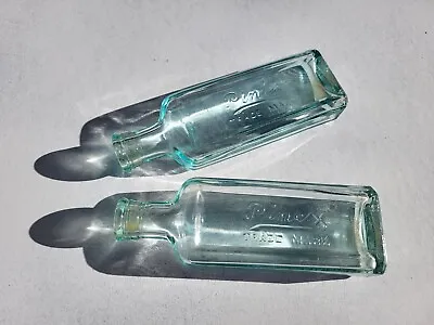 2 Vintage Early 1900's Pinex Trade Mark Cough Syrup Glass Bottles Good Shape • $6.99