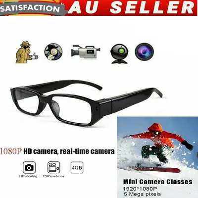 1080P HD Camera Glasses Audio Video Recorder Eyeglass Sunglasses Sports DVR Cam • $37.19