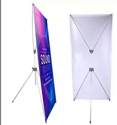 Adjustable X Banner Stand Fits Any Banner Size Width 23  To 32  And Height 63... • $19.99